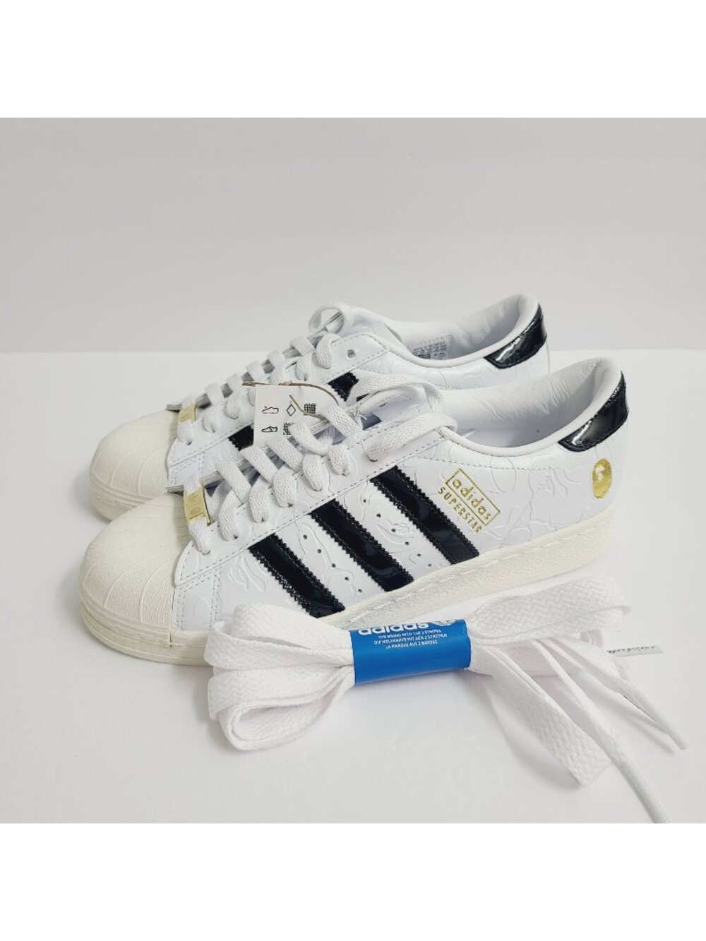 NEW Adidas Superstar BAPE Shoes JR2701 Size 7.5 White #1